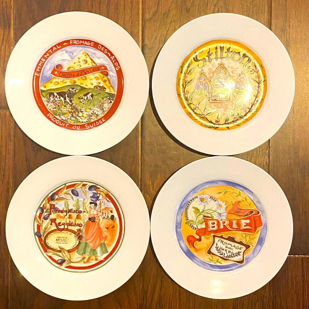 Restoration Hardware set of 4 cheese plates in Box